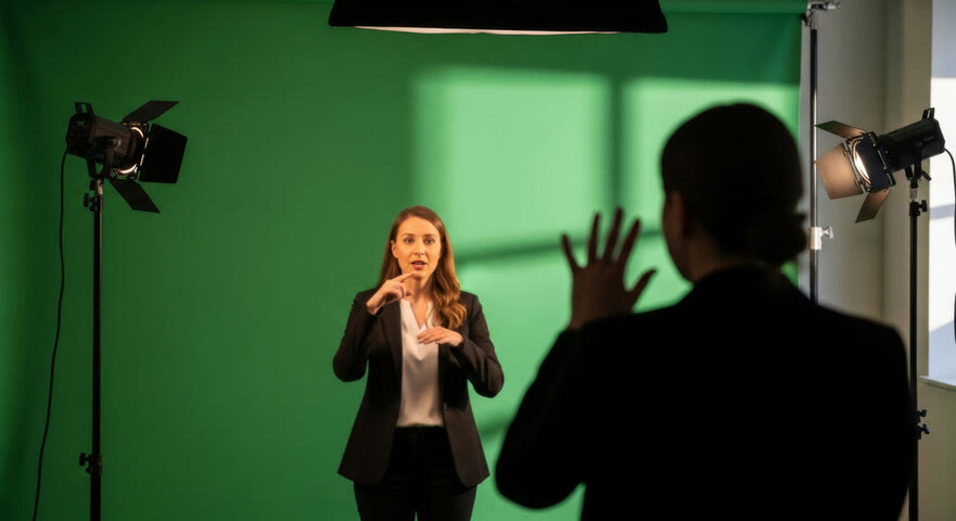 Grabación de interpretación en estudio de video